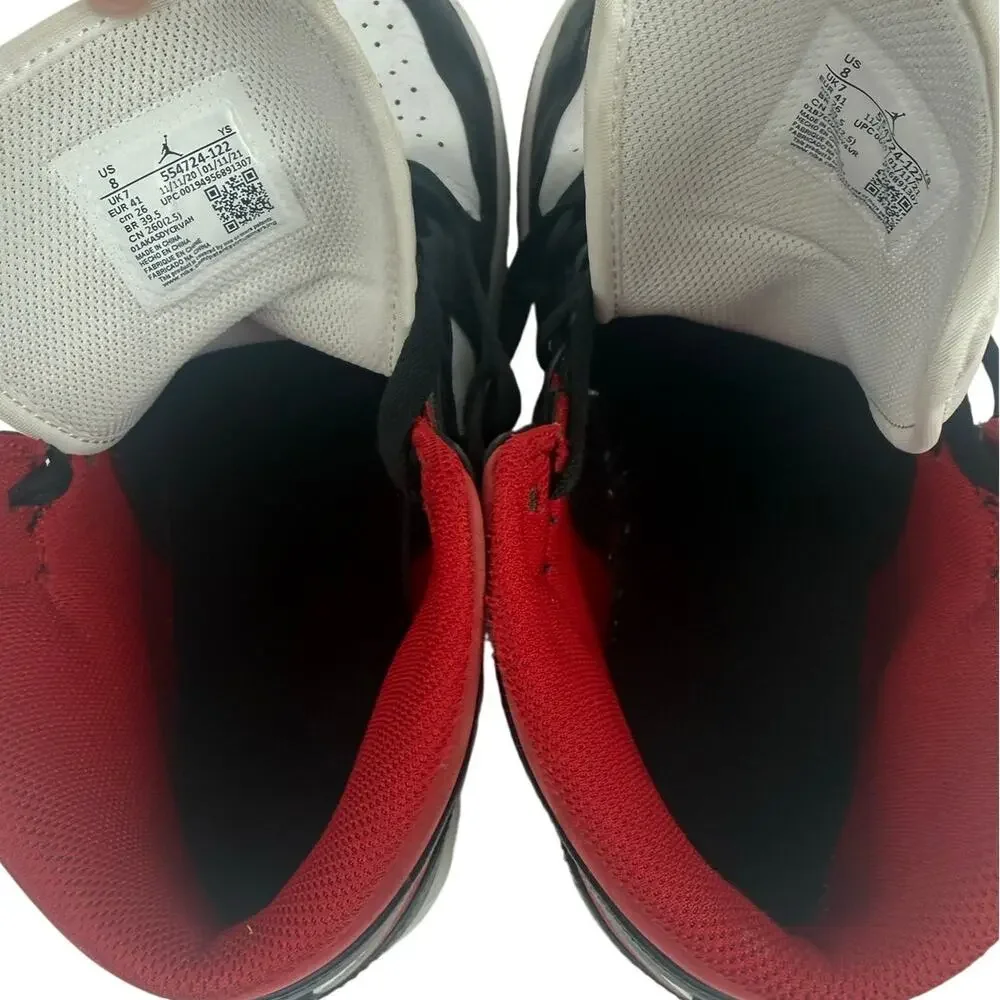 Nike Air Jordan 1 Mid Gym Red Black White Men's Size 8 554724-122